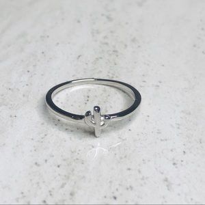 925 Sterling Silver Cactus Ring Size 9